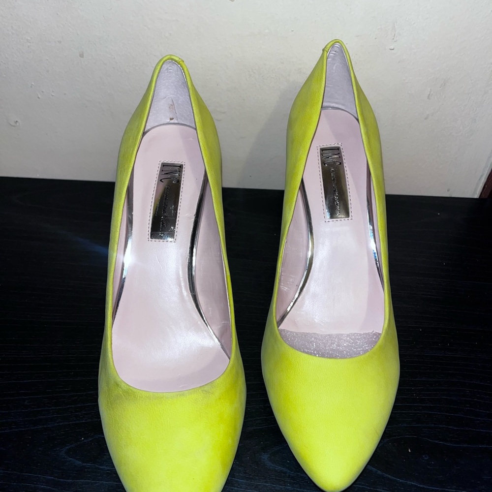 INC International Concepts Neon Yellow Heels